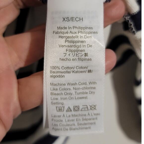 J Crew Mariner Cloth Puff Sleeve Striped Top XS - Picture 5 of 10